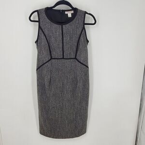 Motherhood Black and Gray Sleeveless Dress with Zipppered Back Closure